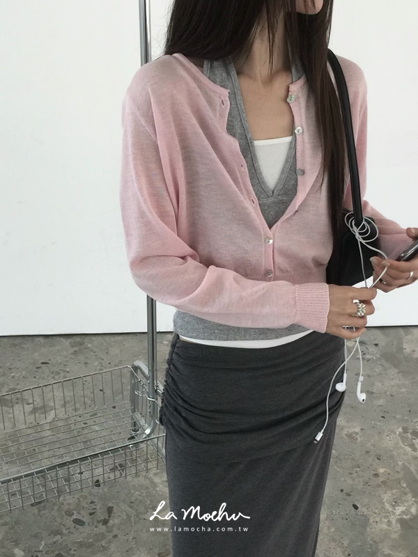 微透螺紋貝殼扣外套